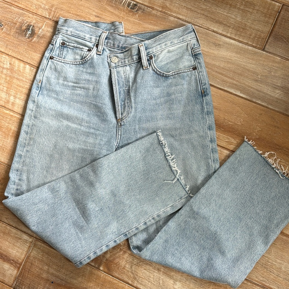 AGOLDE Criss Light Denim Jean - Cut Hem - Size 26